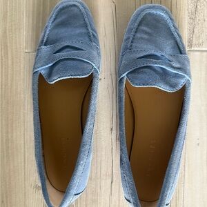 Talbots Light Blue Suede Penny Loafers size 7 1/2